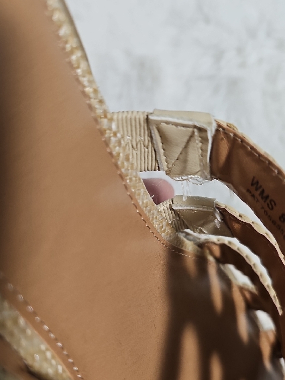 DV by Dolce Vita Beige Woven Slide Sandals with Gold Buckle - Picture 5 of 9